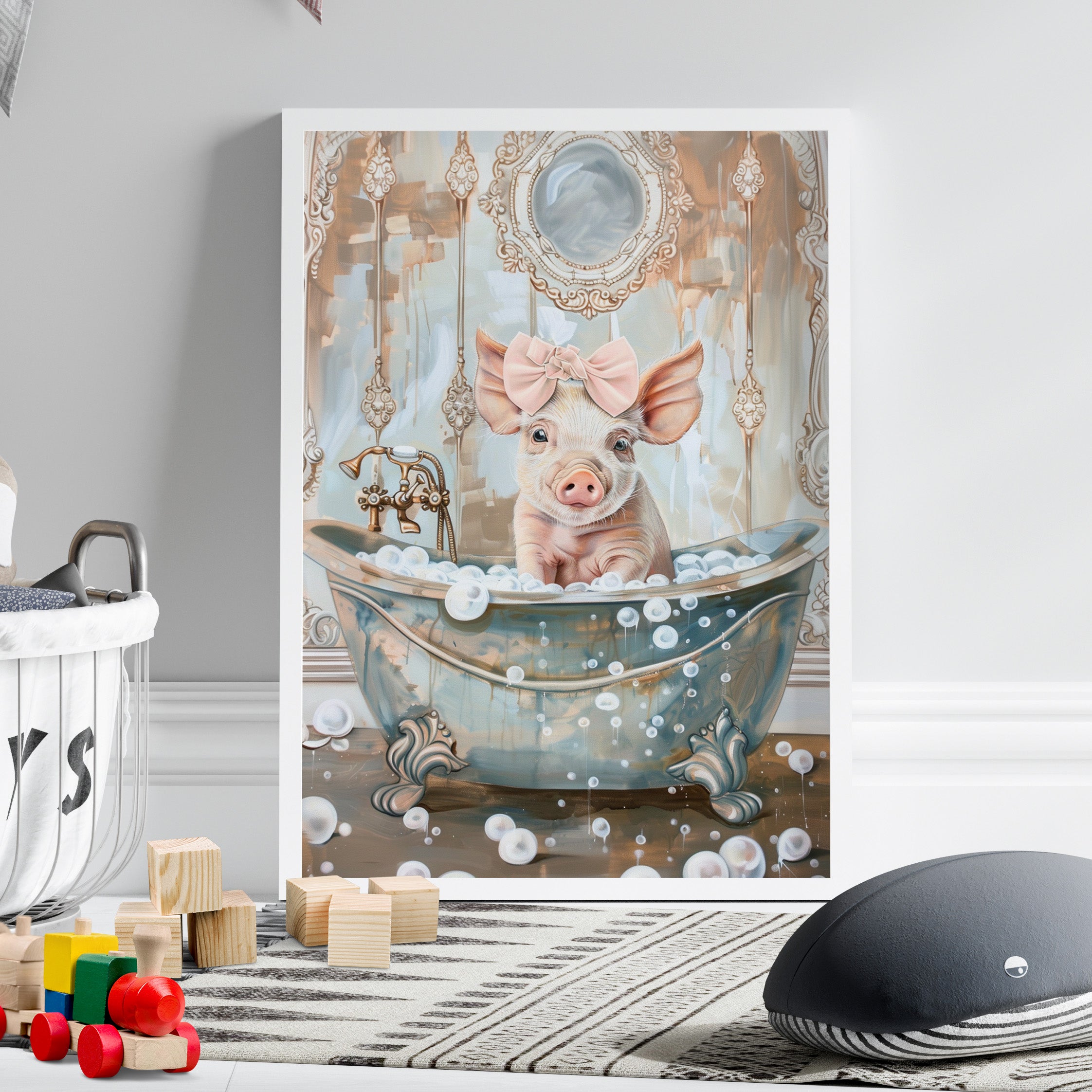 Framed Paper Print - Piglet&