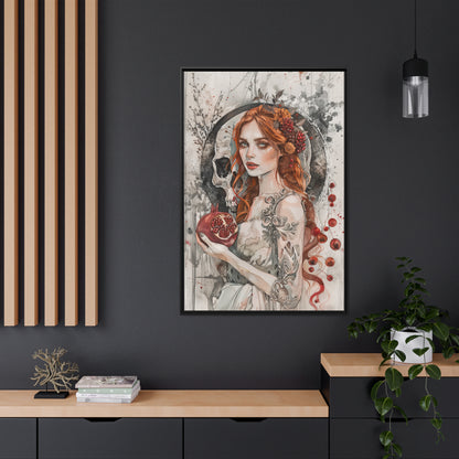 Framed Canvas - Persephone’s Pomegranate Curse