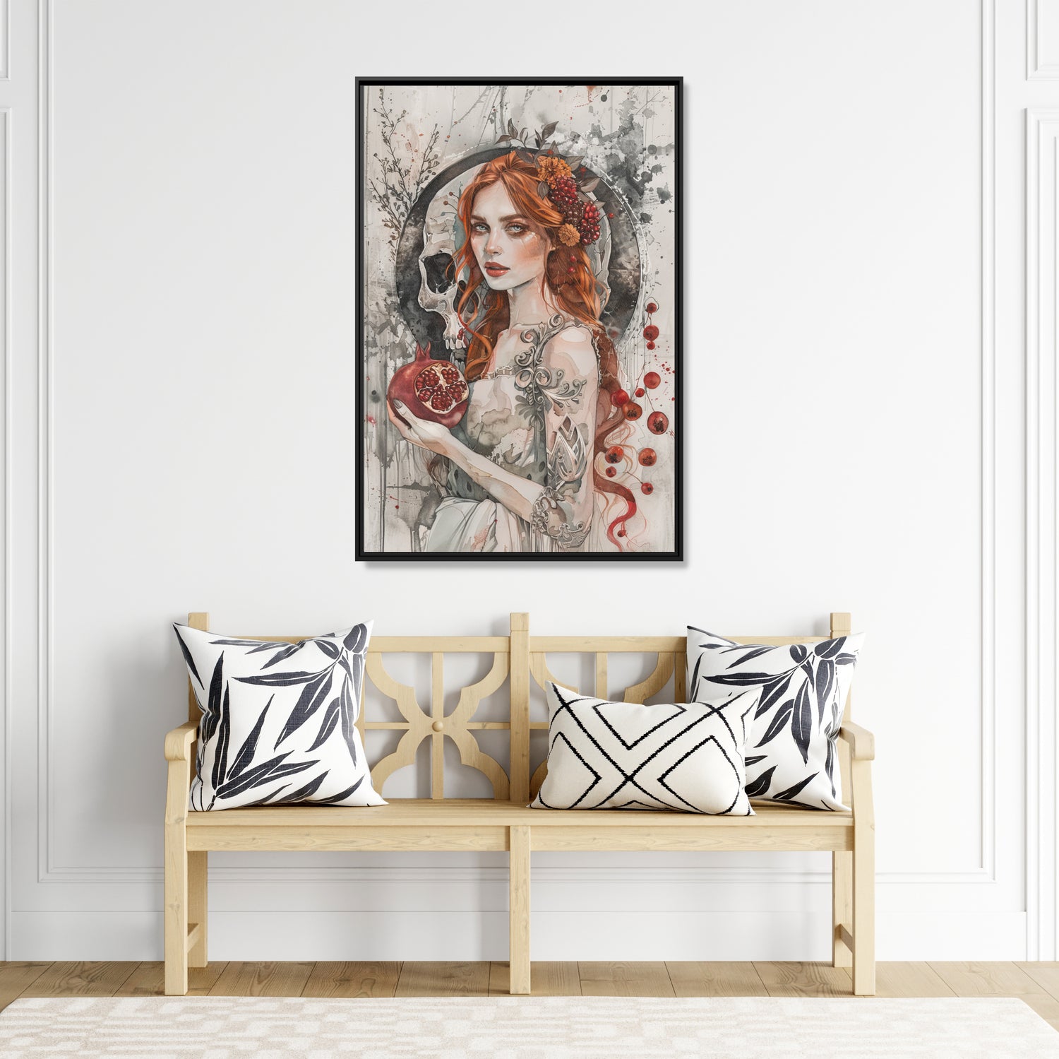 Framed Canvas - Persephone’s Pomegranate Curse