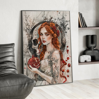 Framed Paper Print - Persephone’s Pomegranate Curse