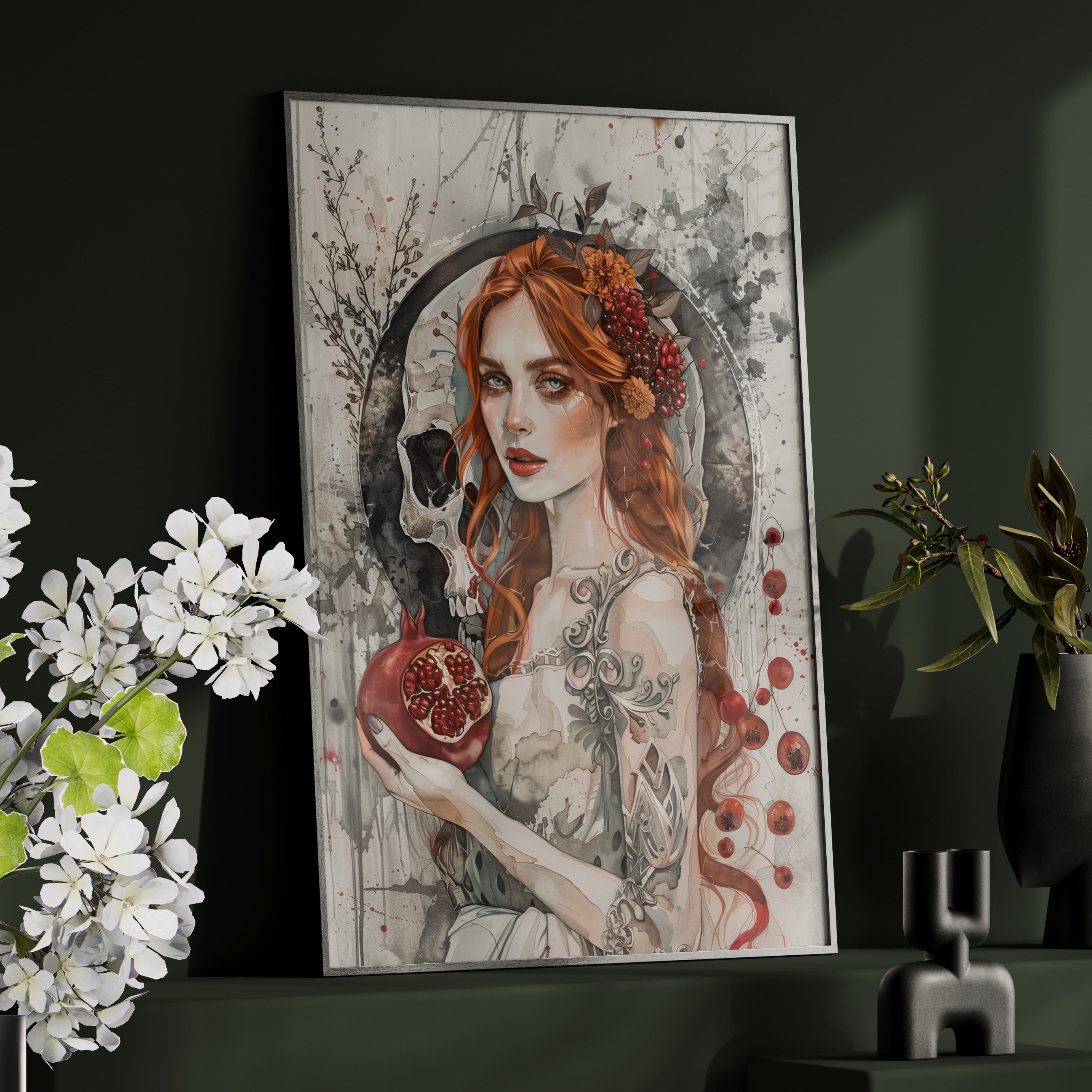 Framed Paper Print - Persephone’s Pomegranate Curse