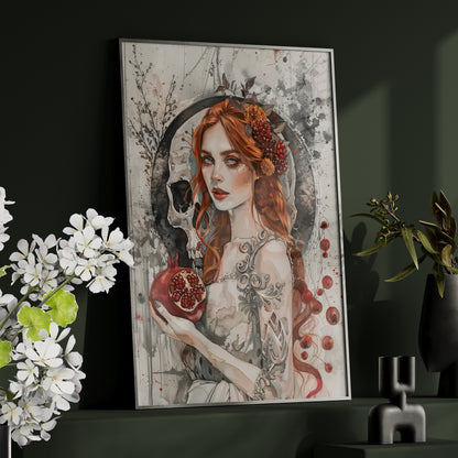 Framed Paper Print - Persephone’s Pomegranate Curse
