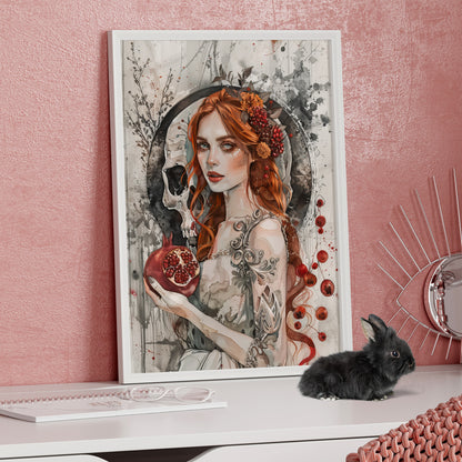 Framed Paper Print - Persephone’s Pomegranate Curse