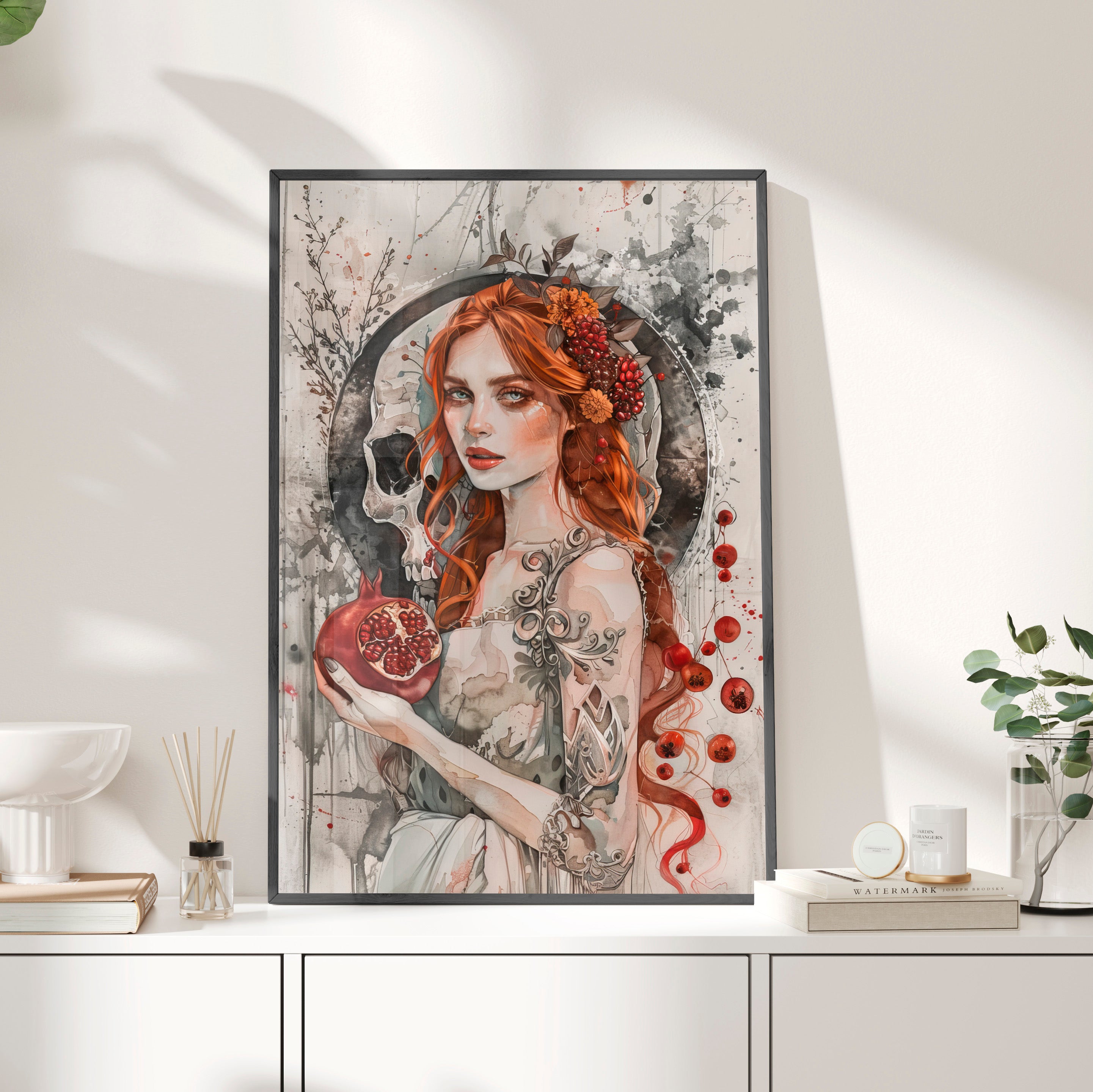 Framed Paper Print - Persephone’s Pomegranate Curse
