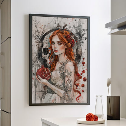Framed Paper Print - Persephone’s Pomegranate Curse