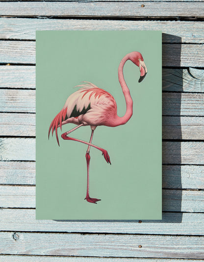 .75" Matte Canvas - Pink Flamingo Tropical