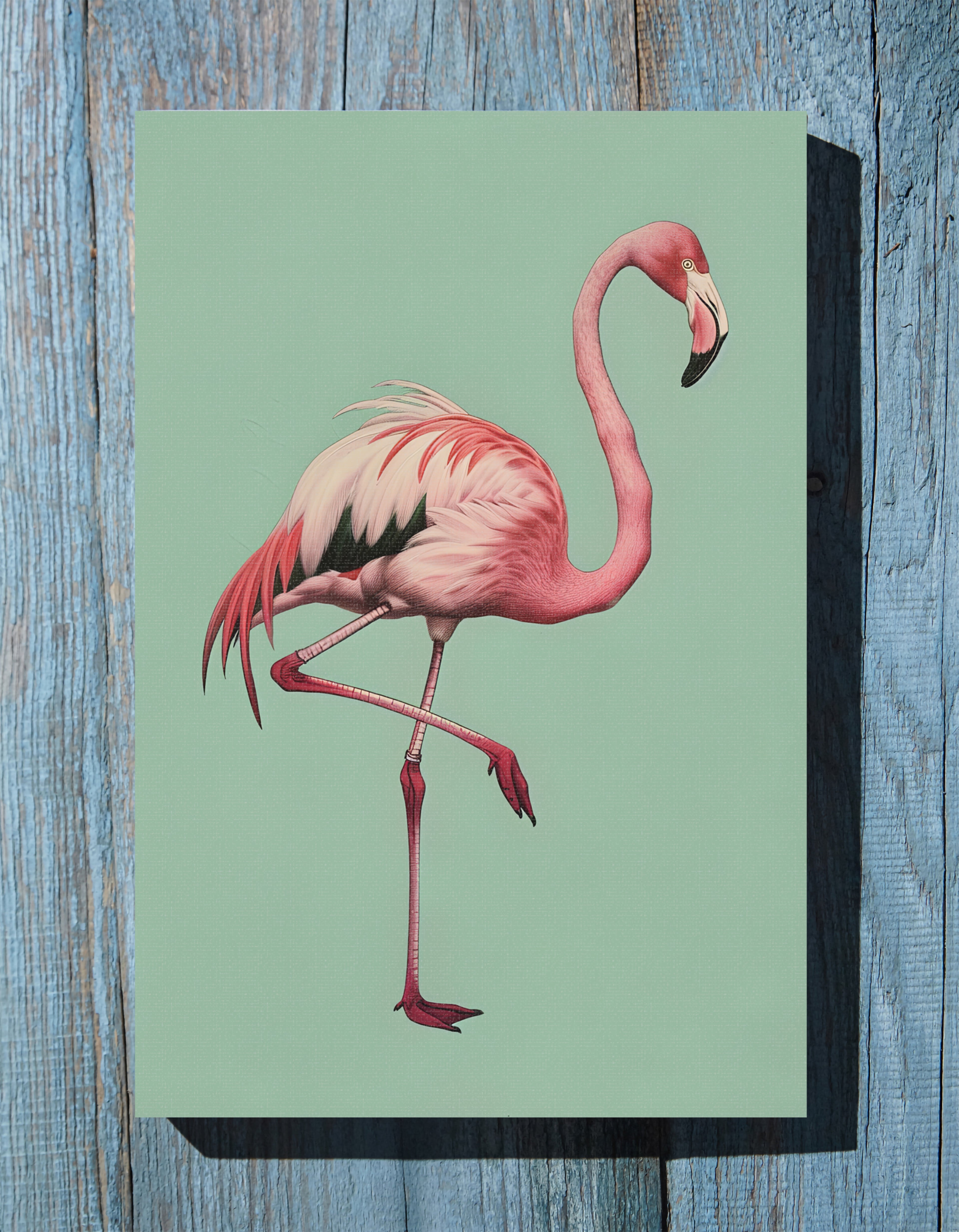 .75" Matte Canvas - Pink Flamingo Tropical