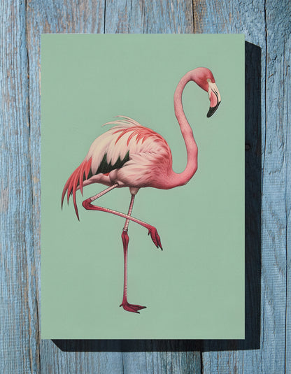 .75" Matte Canvas - Pink Flamingo Tropical