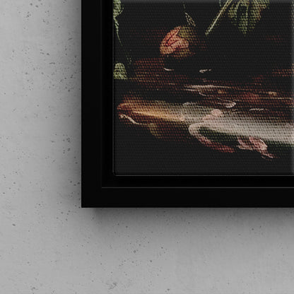 Framed Canvas - Vintage Blush Peony Bouquet
