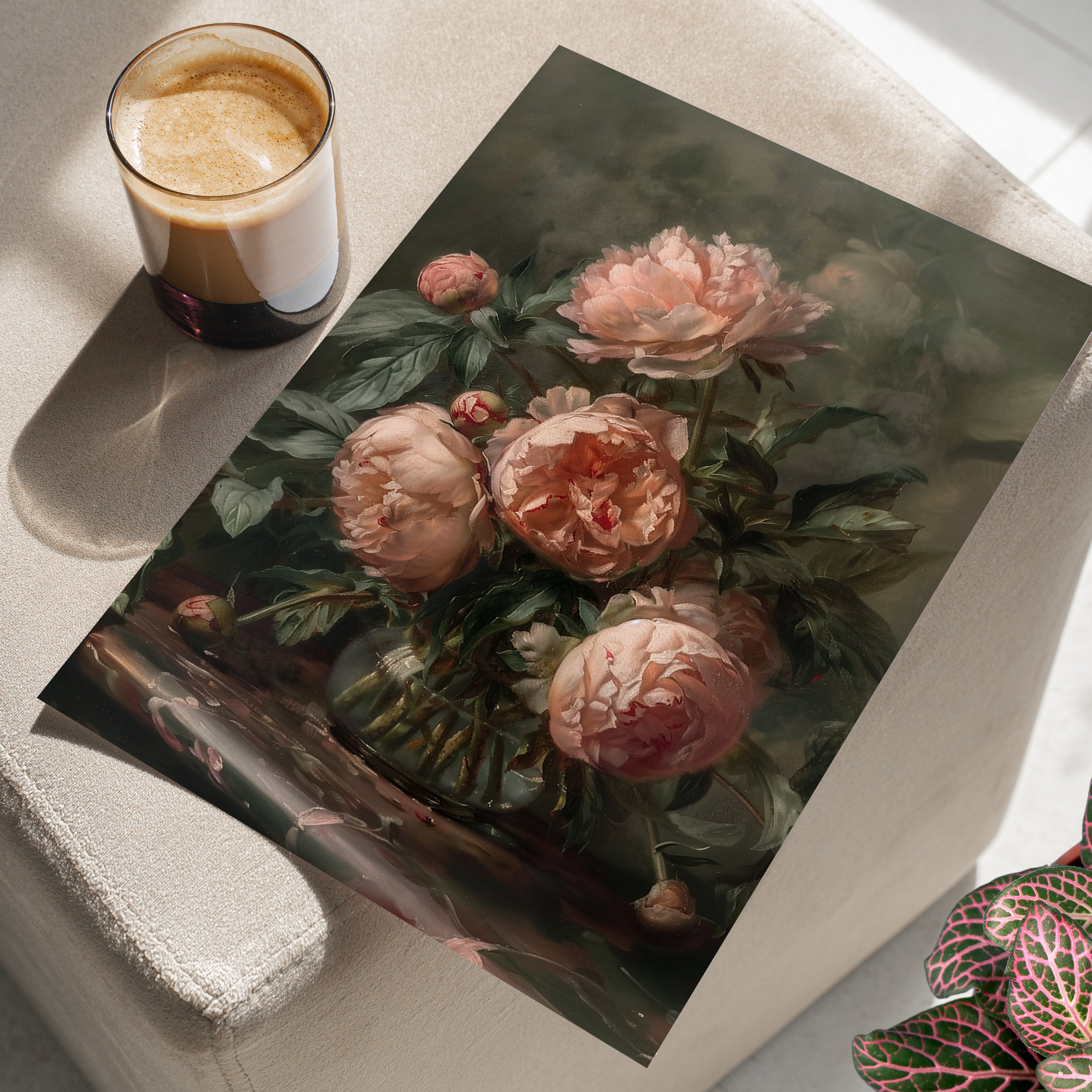 Vintage Blush Peony Bouquet