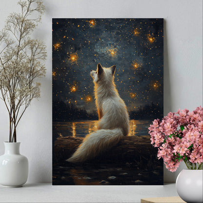 .75" Matte Canvas - Stargazing Fox Reverie