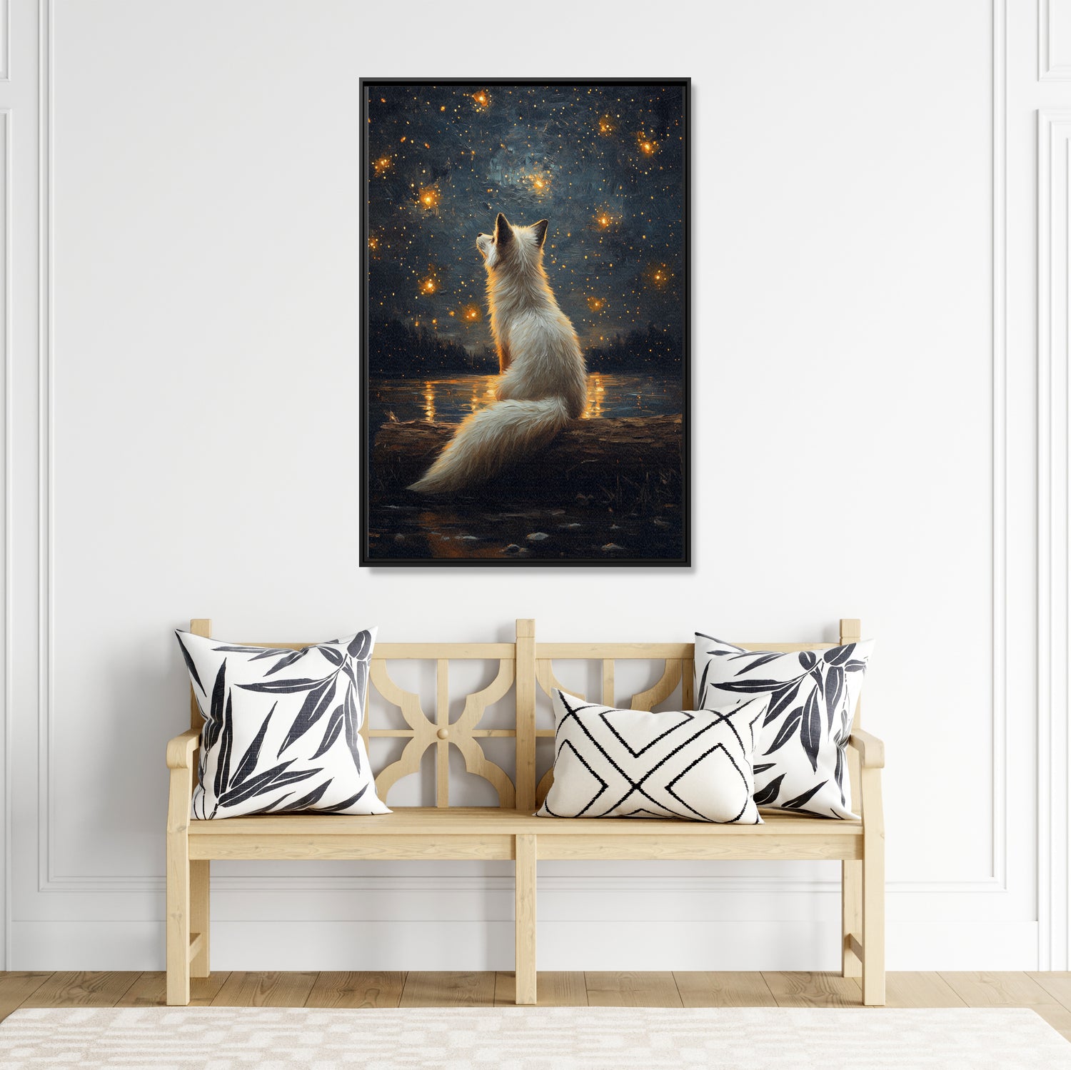 Framed Paper Print - Stargazing Fox Reverie