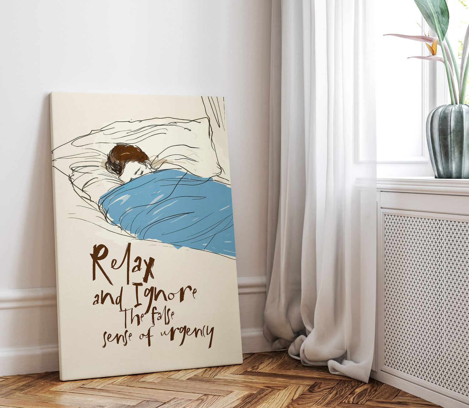 .75" Matte Canvas - Ignore the Urgency Quote