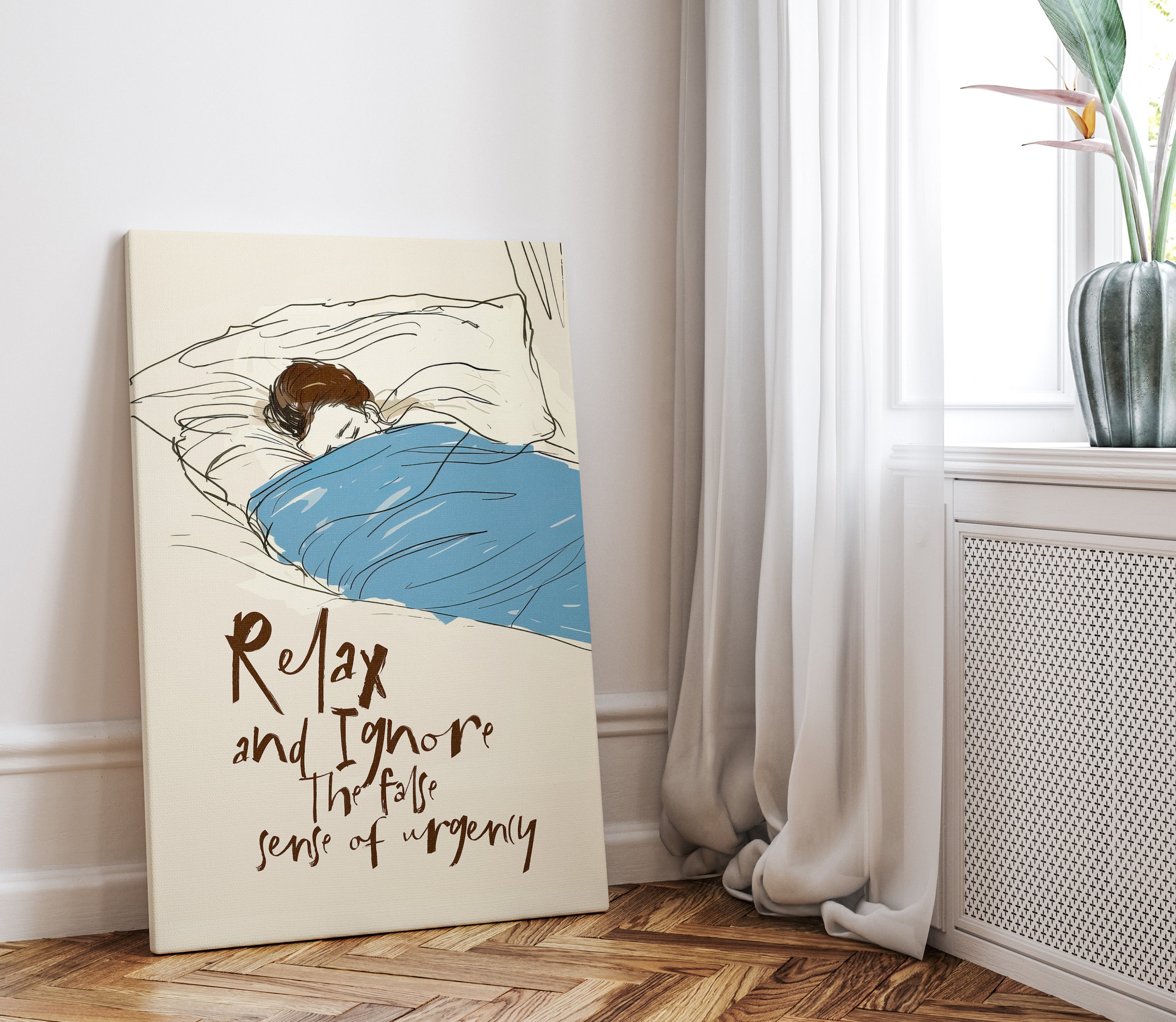 .75" Matte Canvas - Ignore the Urgency Quote
