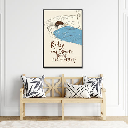 Framed Canvas - Ignore the Urgency Quote
