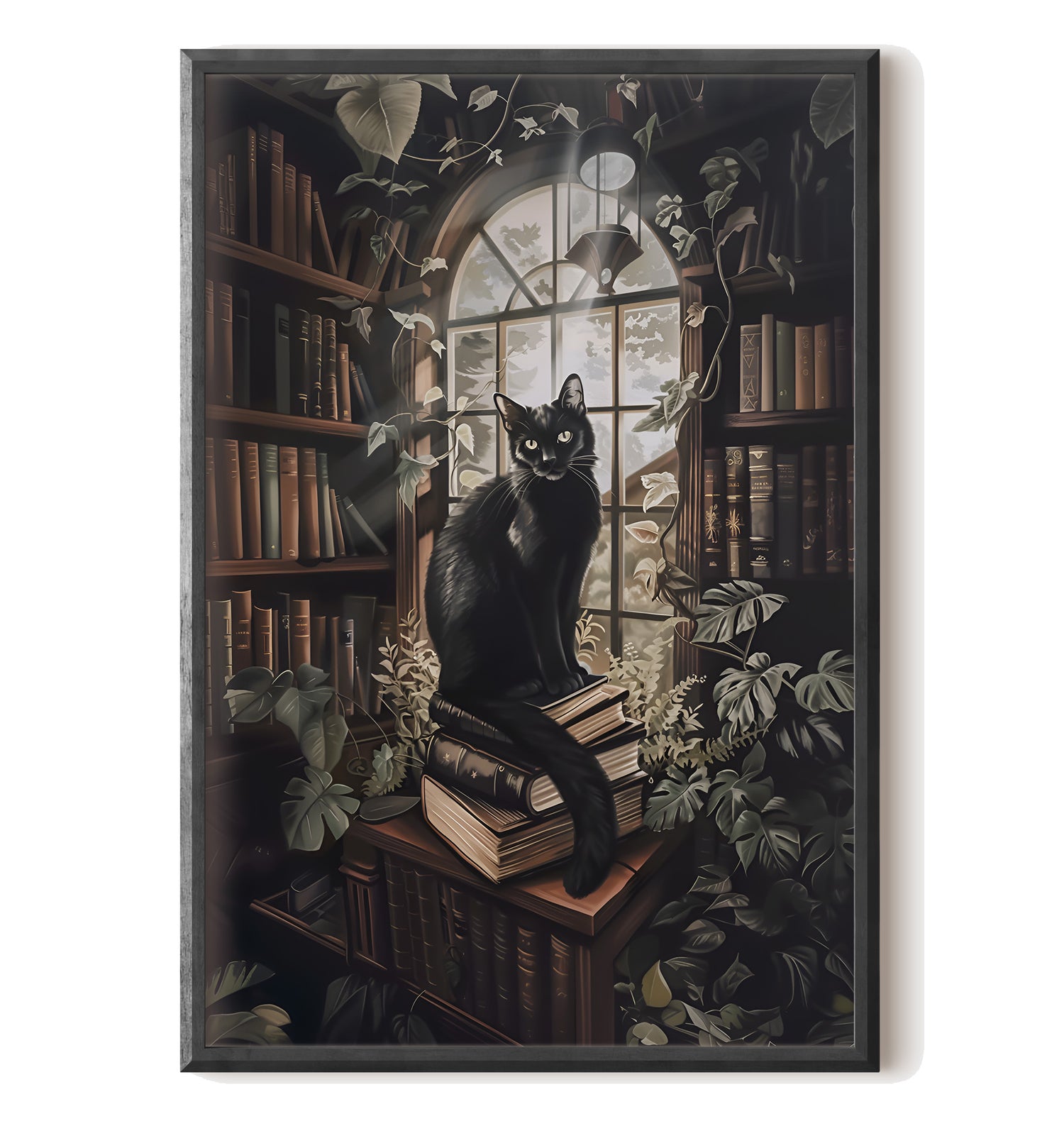 Book Hoarder Feline Gaze