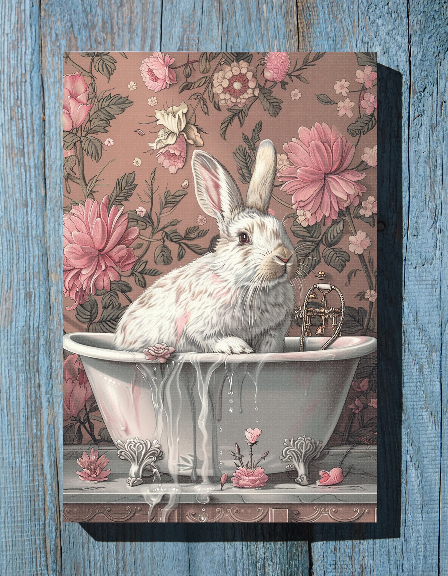 .75&quot; Matte Canvas - Bathing Bunny Bloom