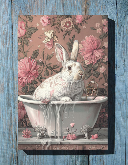 .75&quot; Matte Canvas - Bathing Bunny Bloom