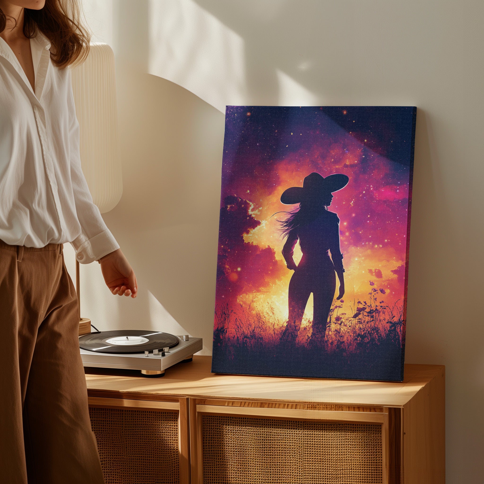 .75&quot; Matte Canvas - Cosmic Cowgirl