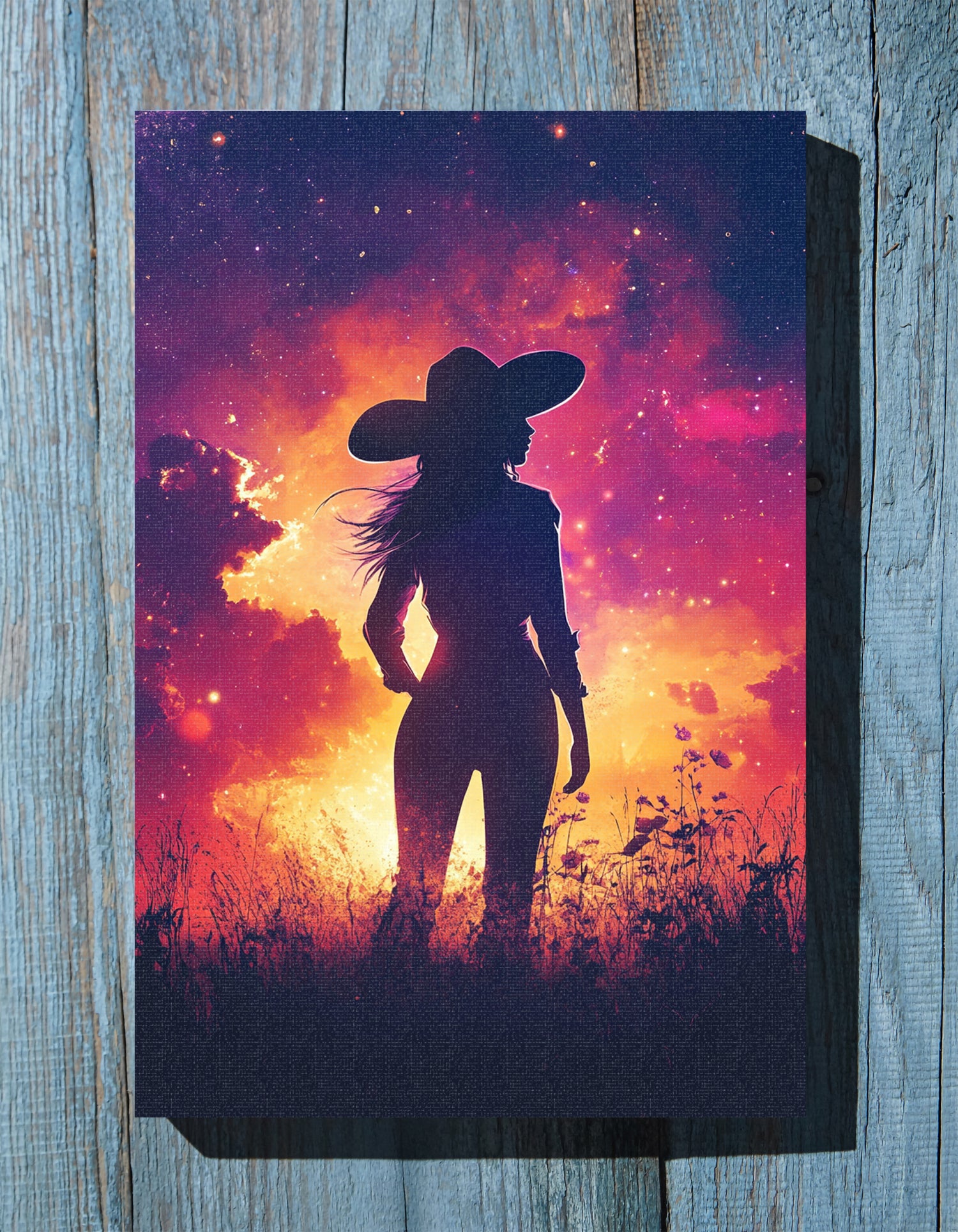 .75&quot; Matte Canvas - Cosmic Cowgirl