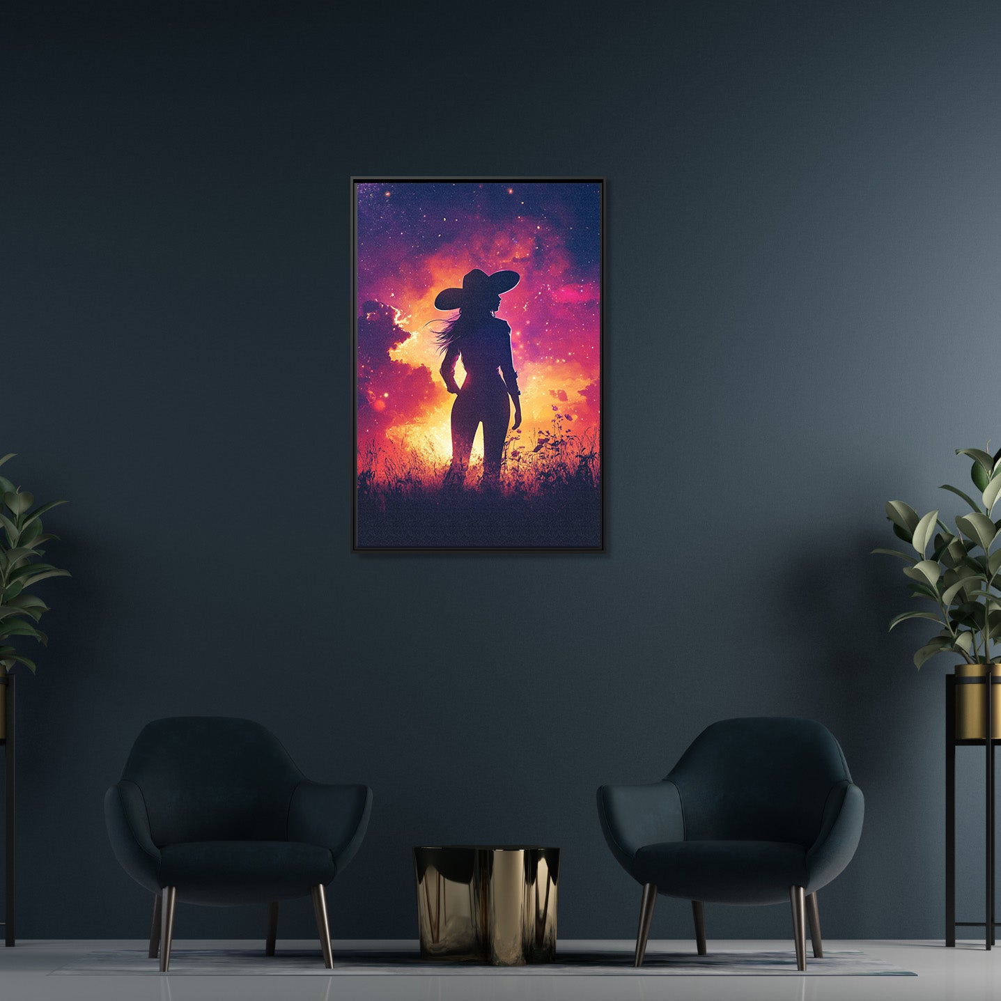 Framed Canvas - Cosmic Cowgirl