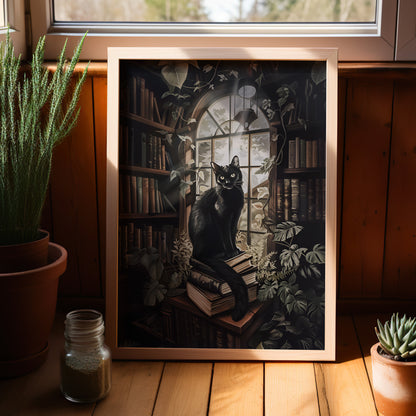 Book Hoarder Feline Gaze