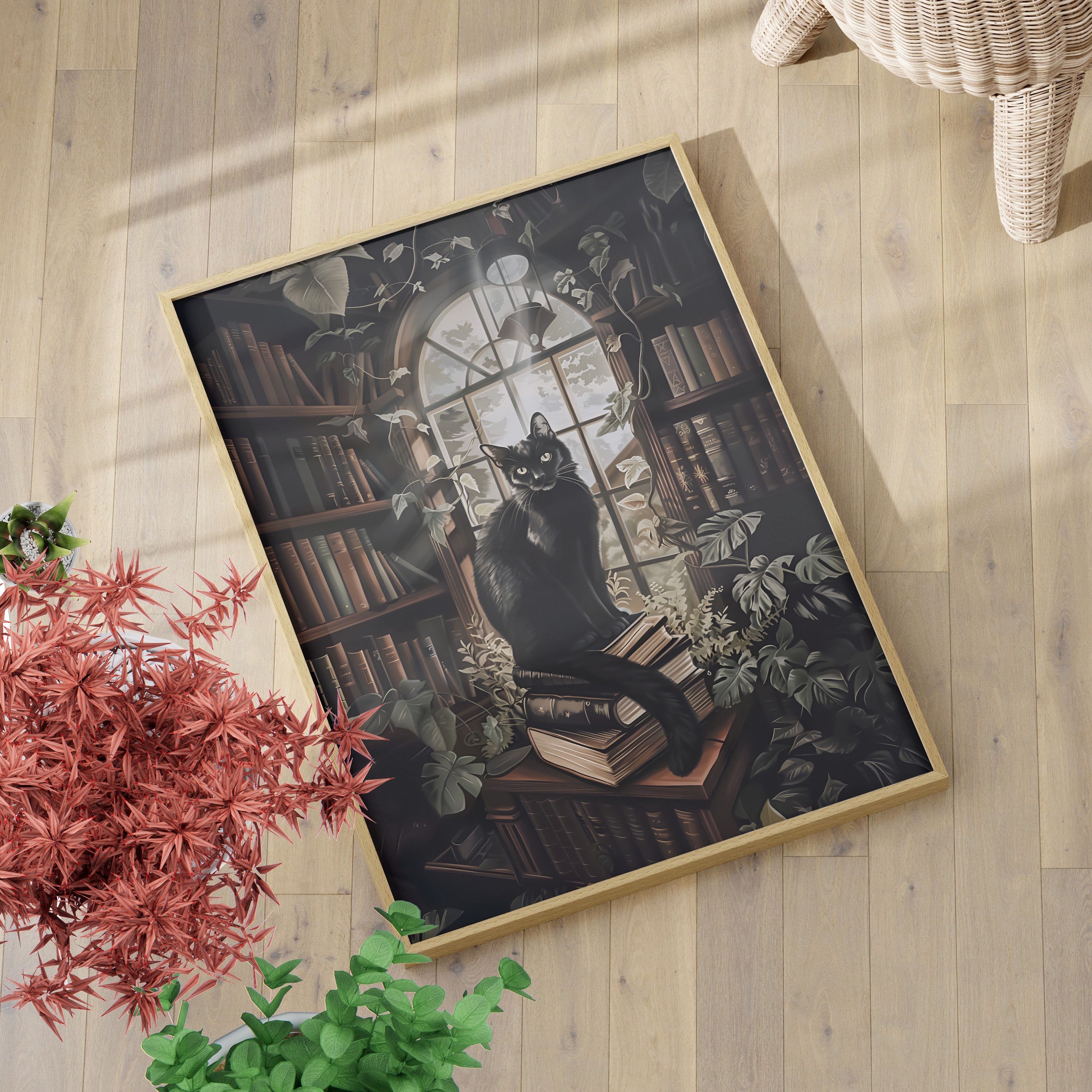 Book Hoarder Feline Gaze