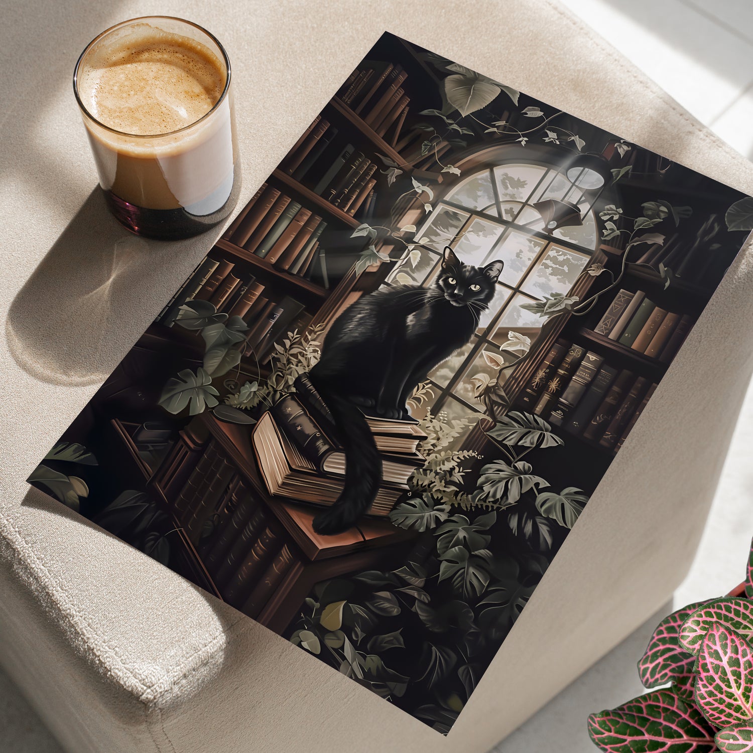 Book Hoarder Feline Gaze