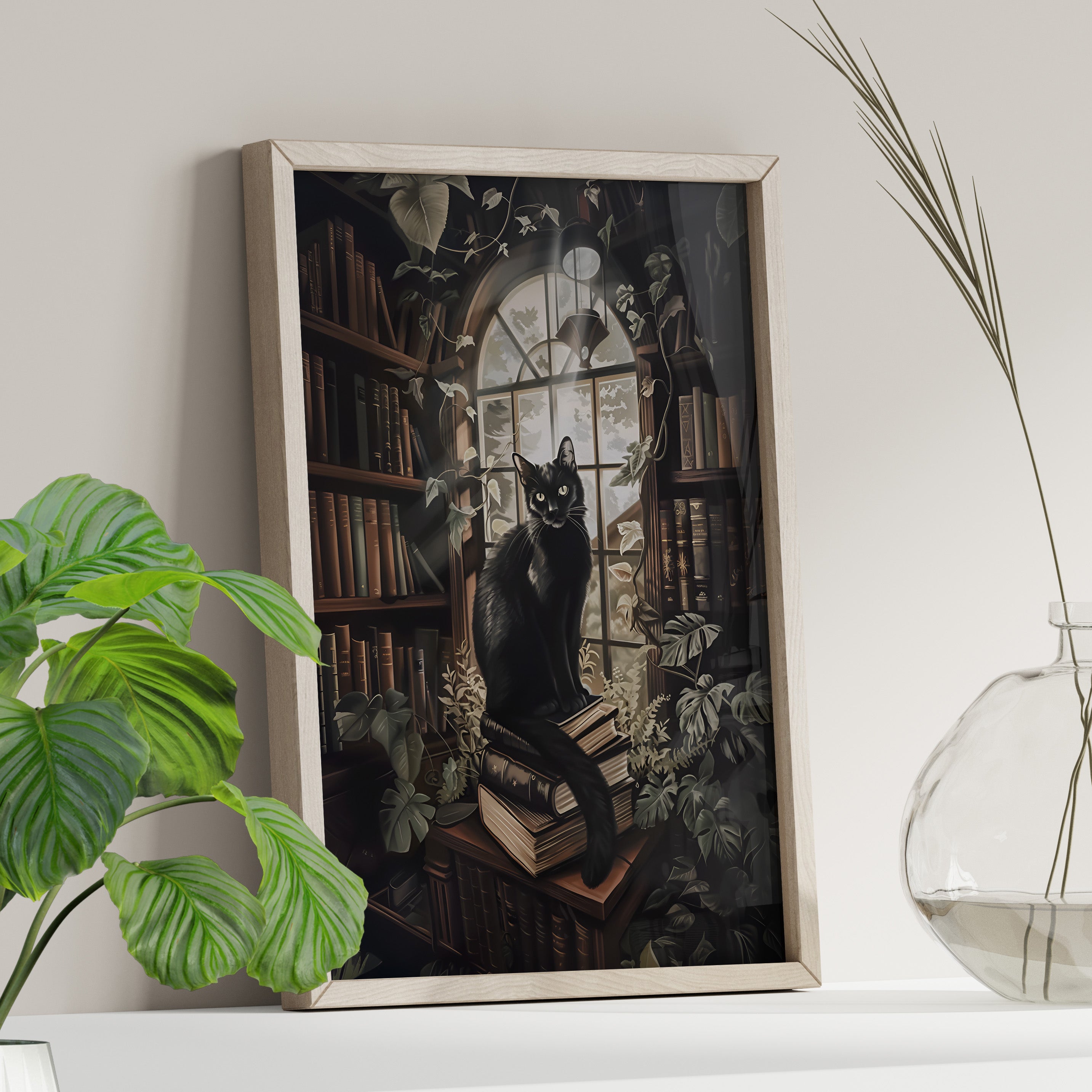 Book Hoarder Feline Gaze