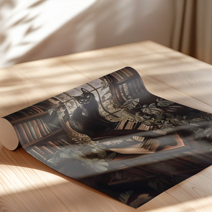 Book Hoarder Feline Gaze