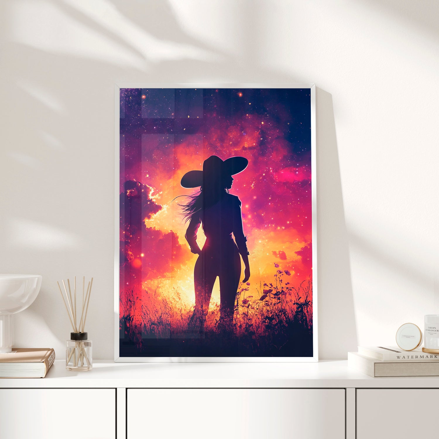 Framed Paper Print - Cosmic Cowgirl