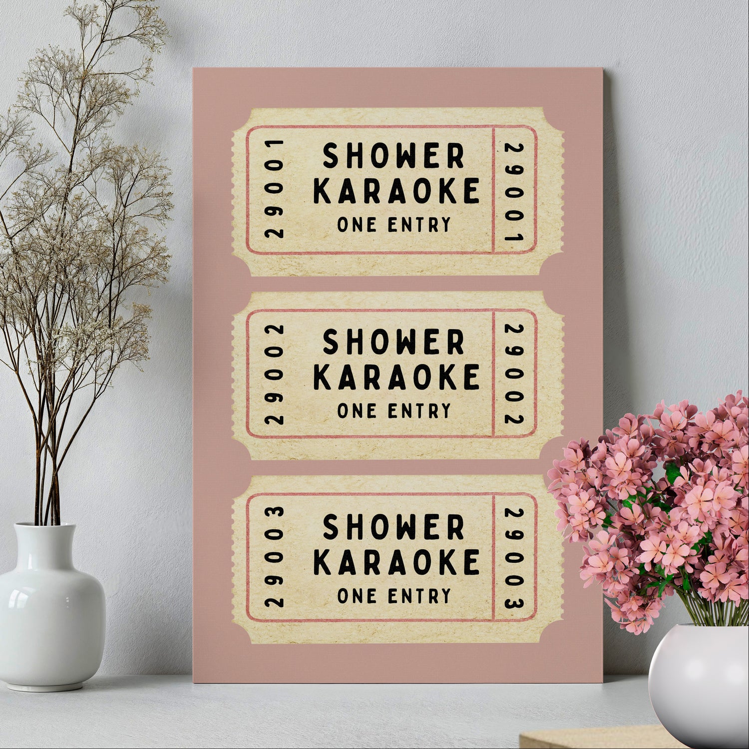 .75" Matte Canvas - Shower Karaoke Admit Ticket