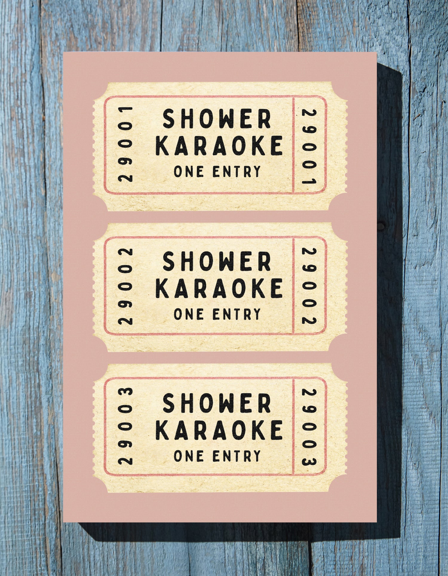 .75" Matte Canvas - Shower Karaoke Admit Ticket