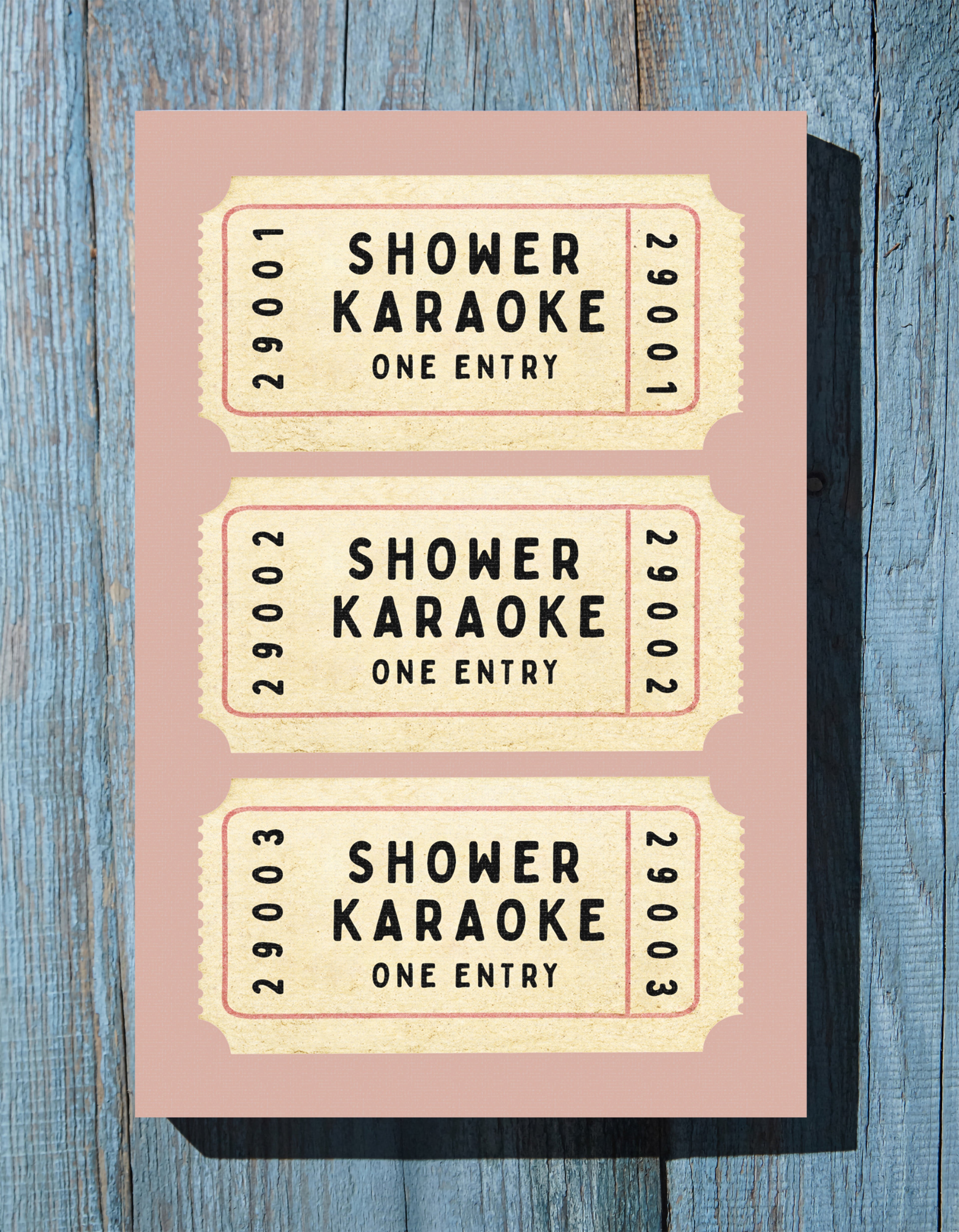 .75" Matte Canvas - Shower Karaoke Admit Ticket