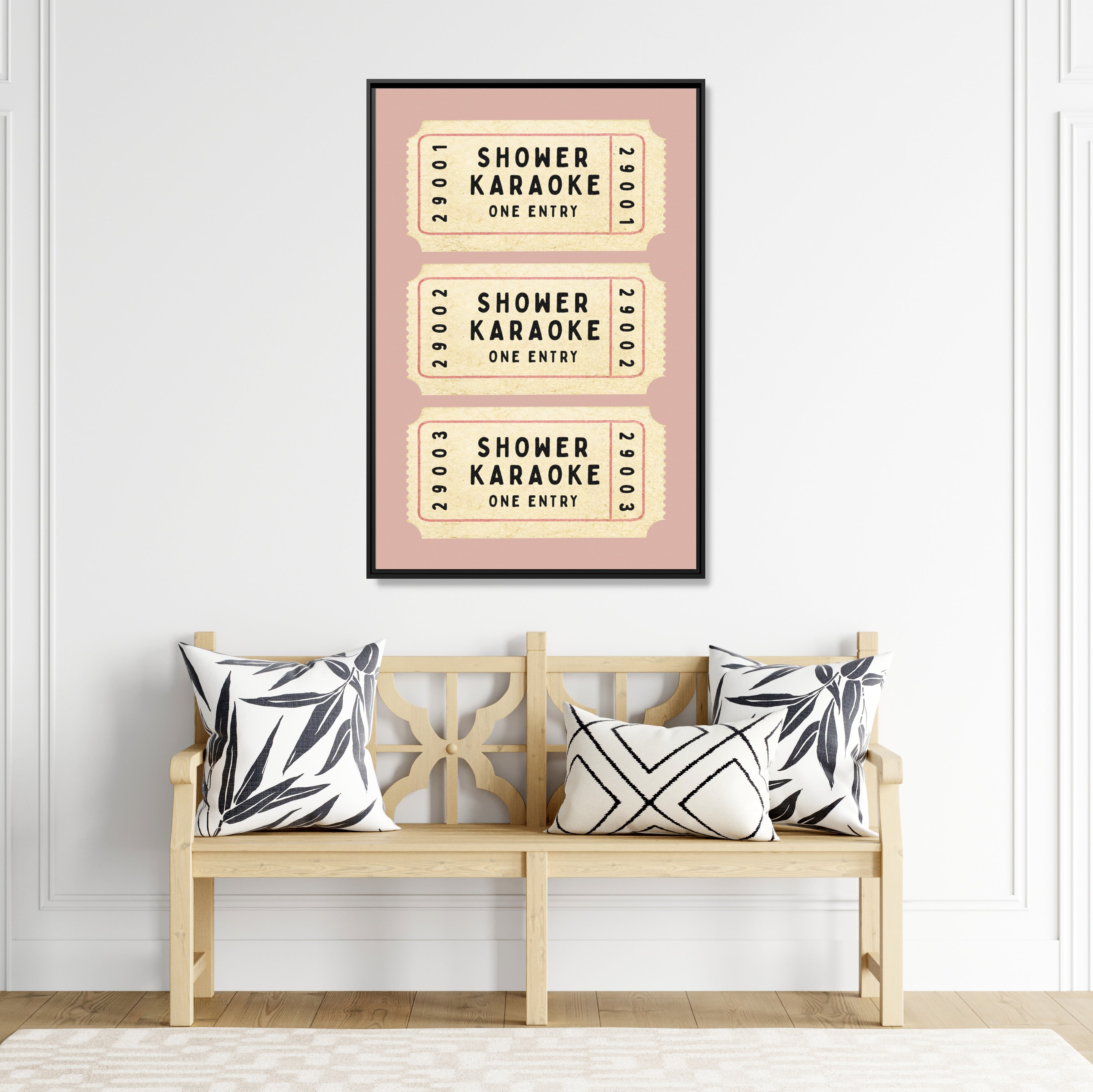 Framed Canvas - Shower Karaoke Admit Ticket