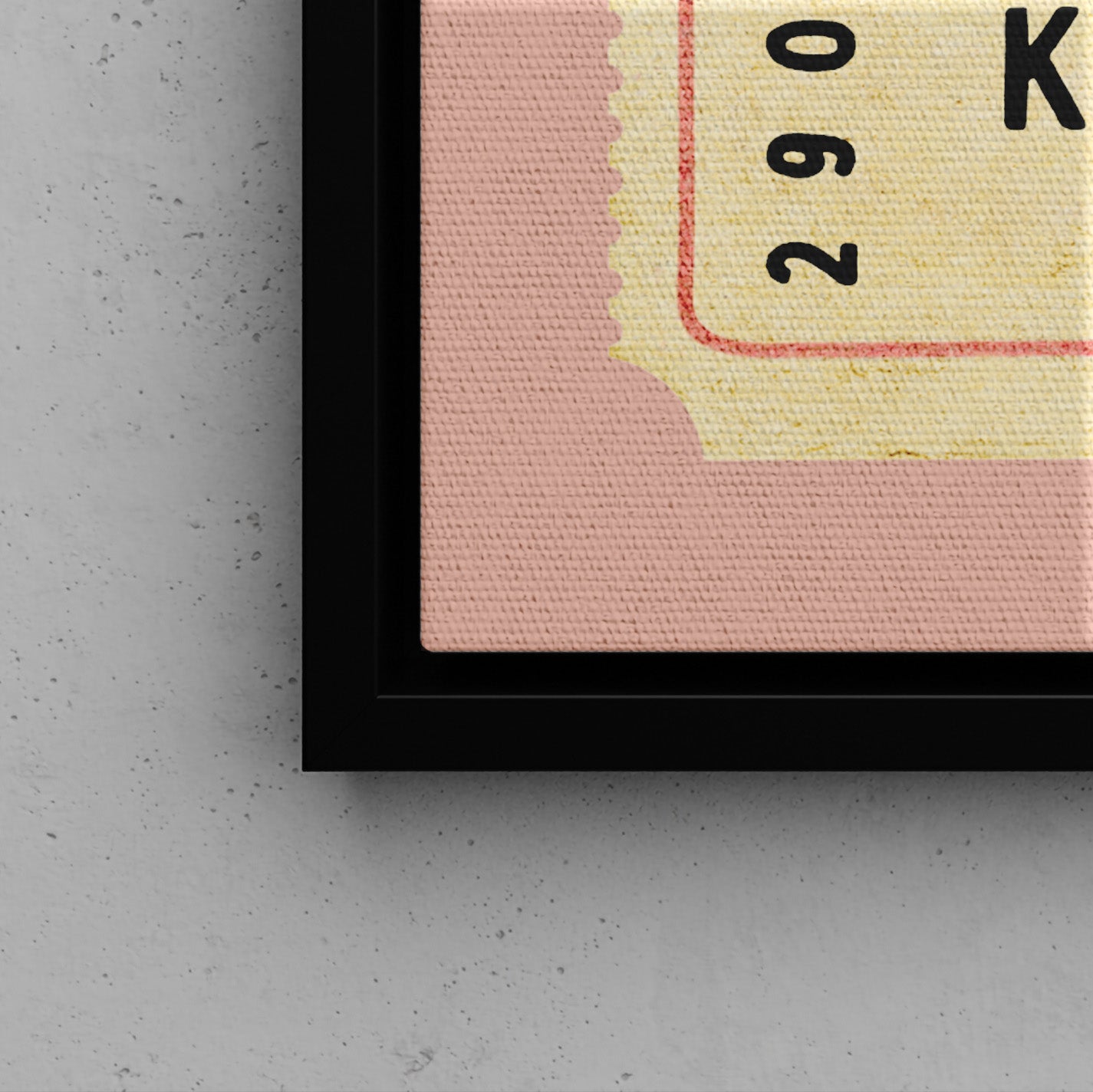 Framed Canvas - Shower Karaoke Admit Ticket