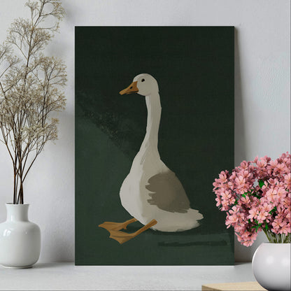 .75" Matte Canvas - Sitting Goose in Spotlight