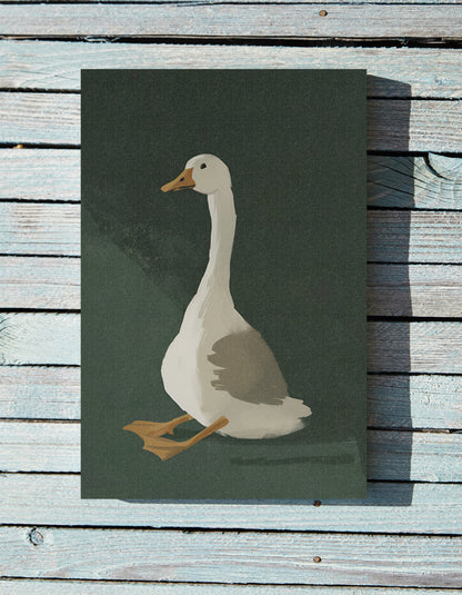 .75" Matte Canvas - Sitting Goose in Spotlight