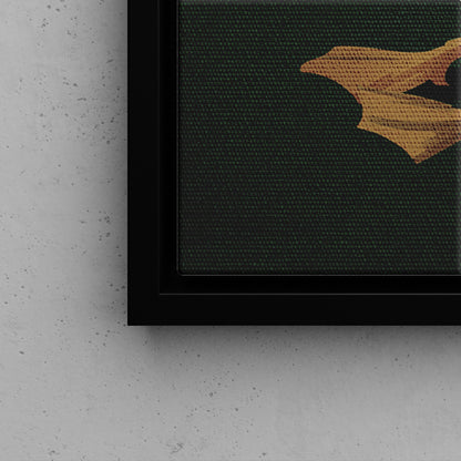 Framed Canvas - Sitting Goose in Spotlight