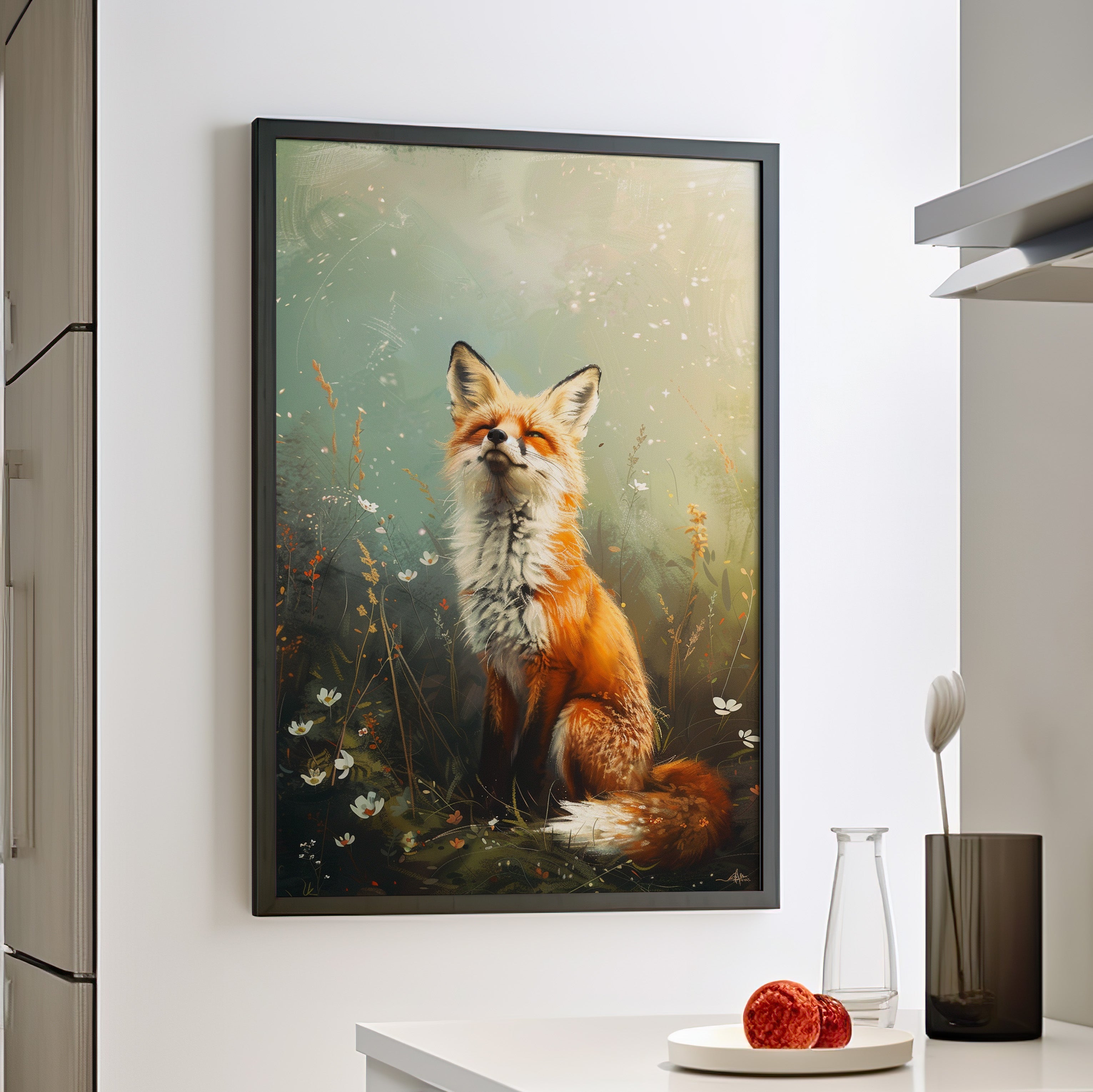 Framed Paper Print - Woodland Fox&