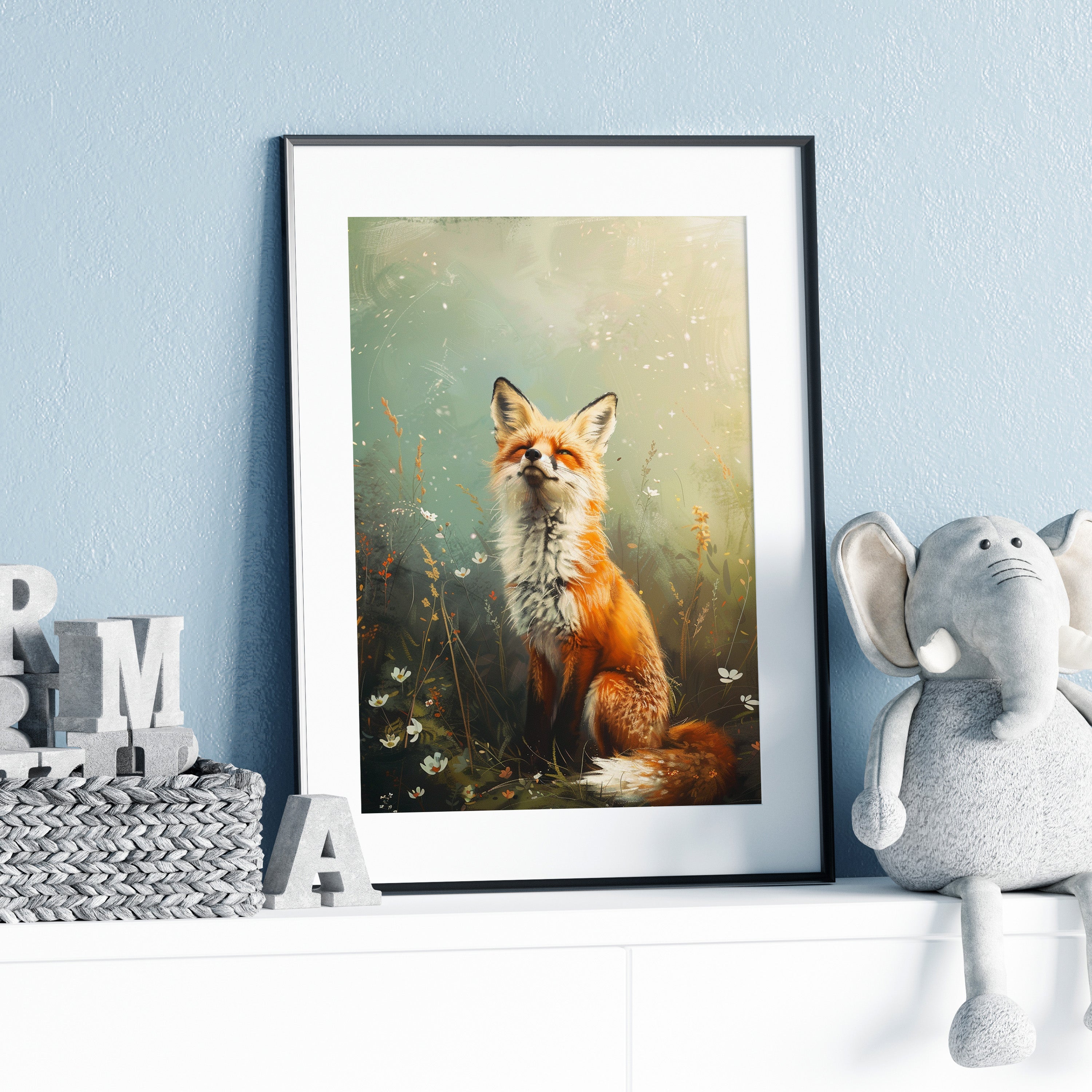 Framed Paper Print - Woodland Fox&