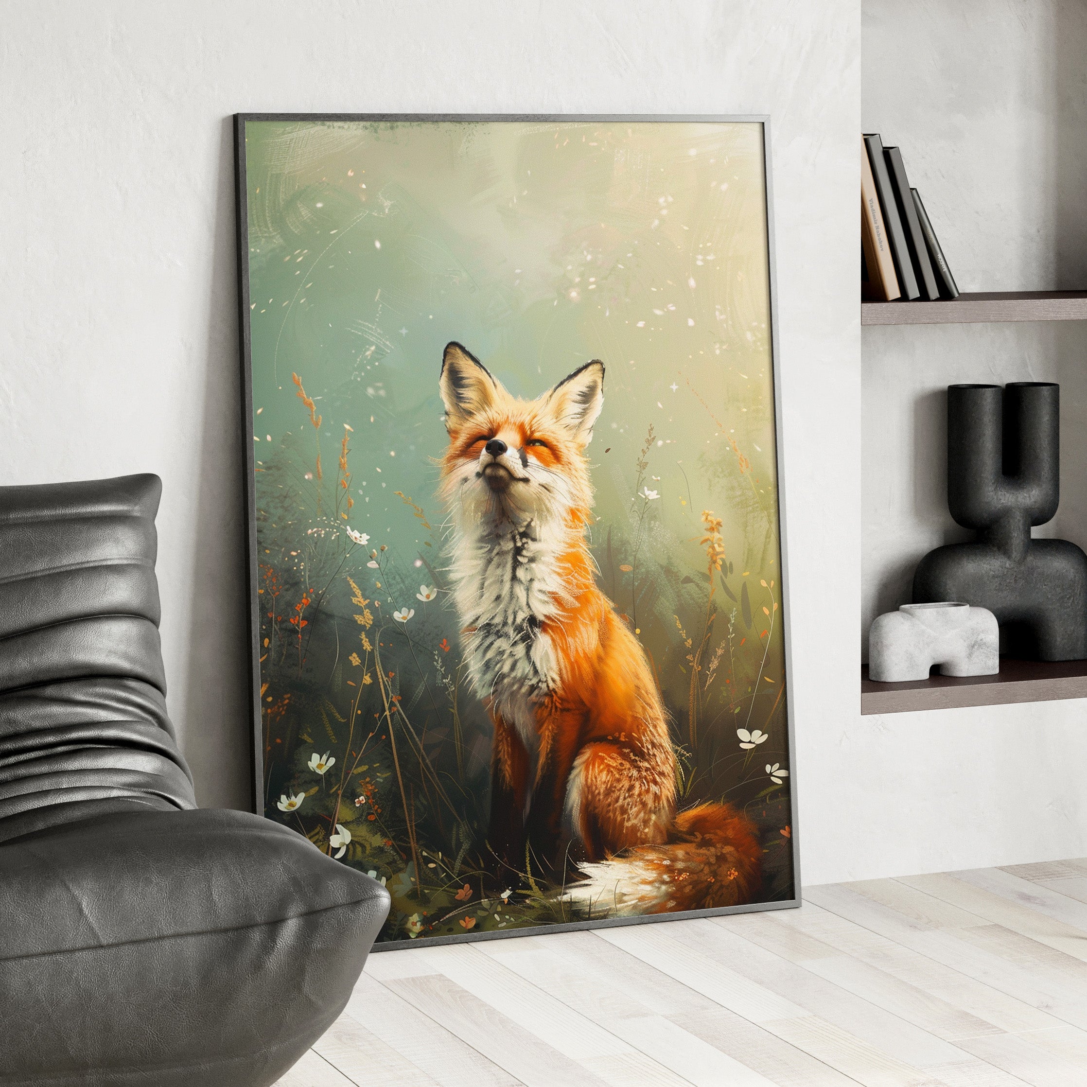 Framed Paper Print - Woodland Fox&