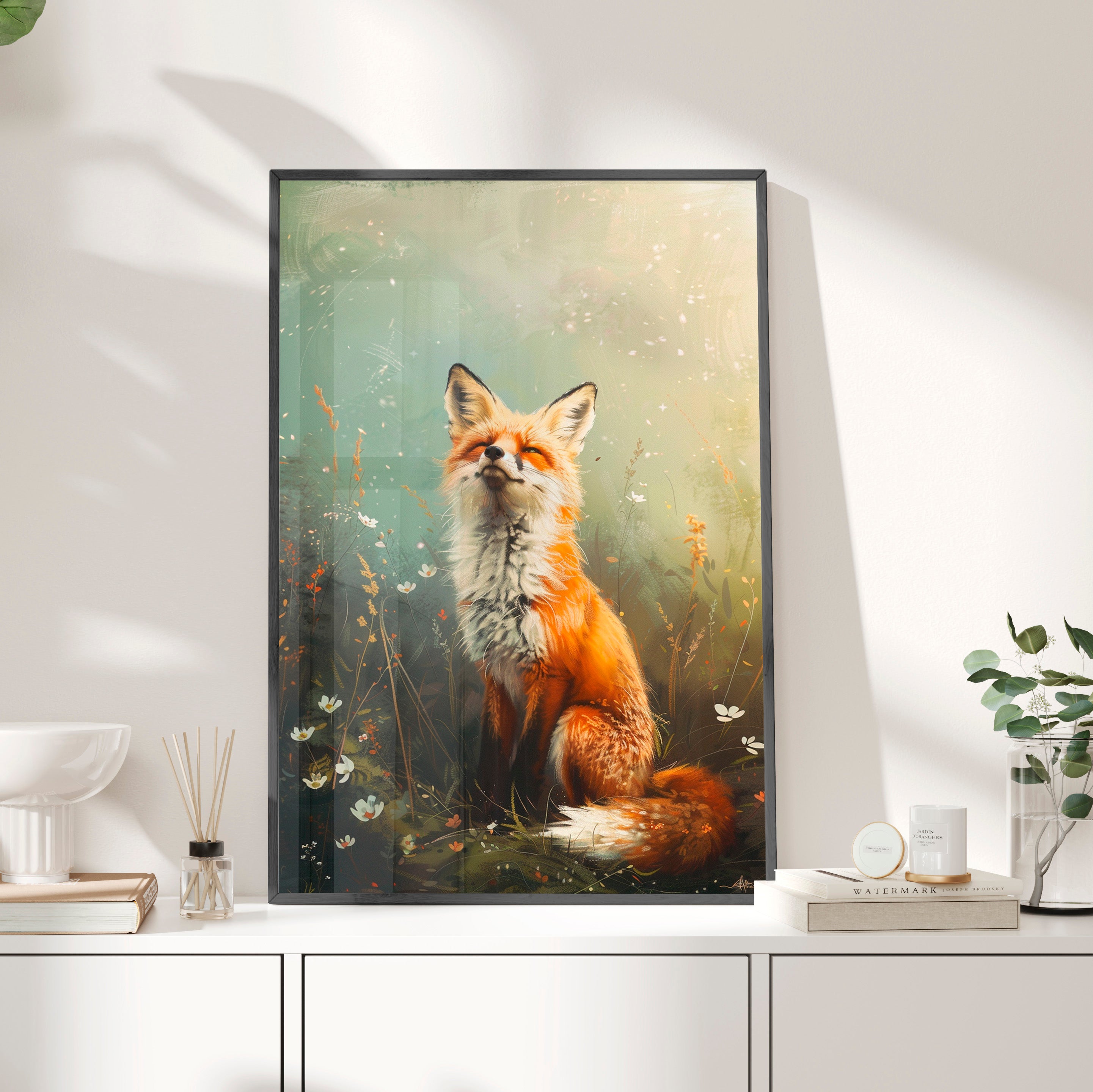 Framed Paper Print - Woodland Fox&