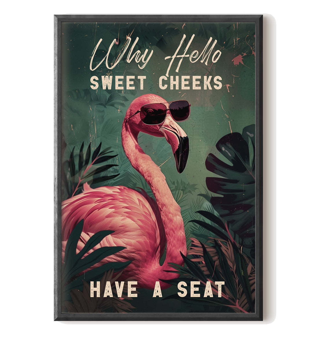 Sweet Cheeks Flamingo Welcome