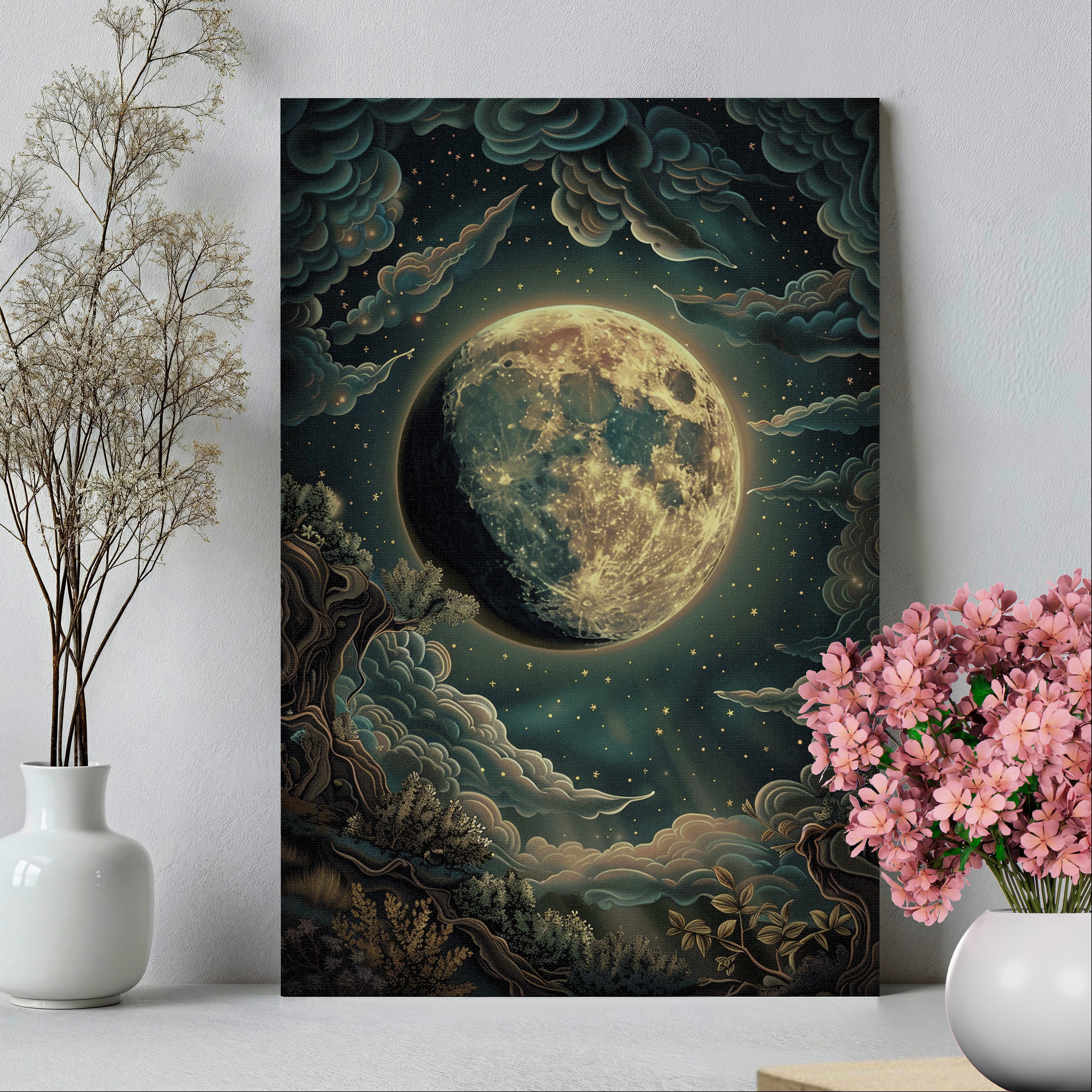.75" Matte Canvas - Waxing Gibbous Dreamscape