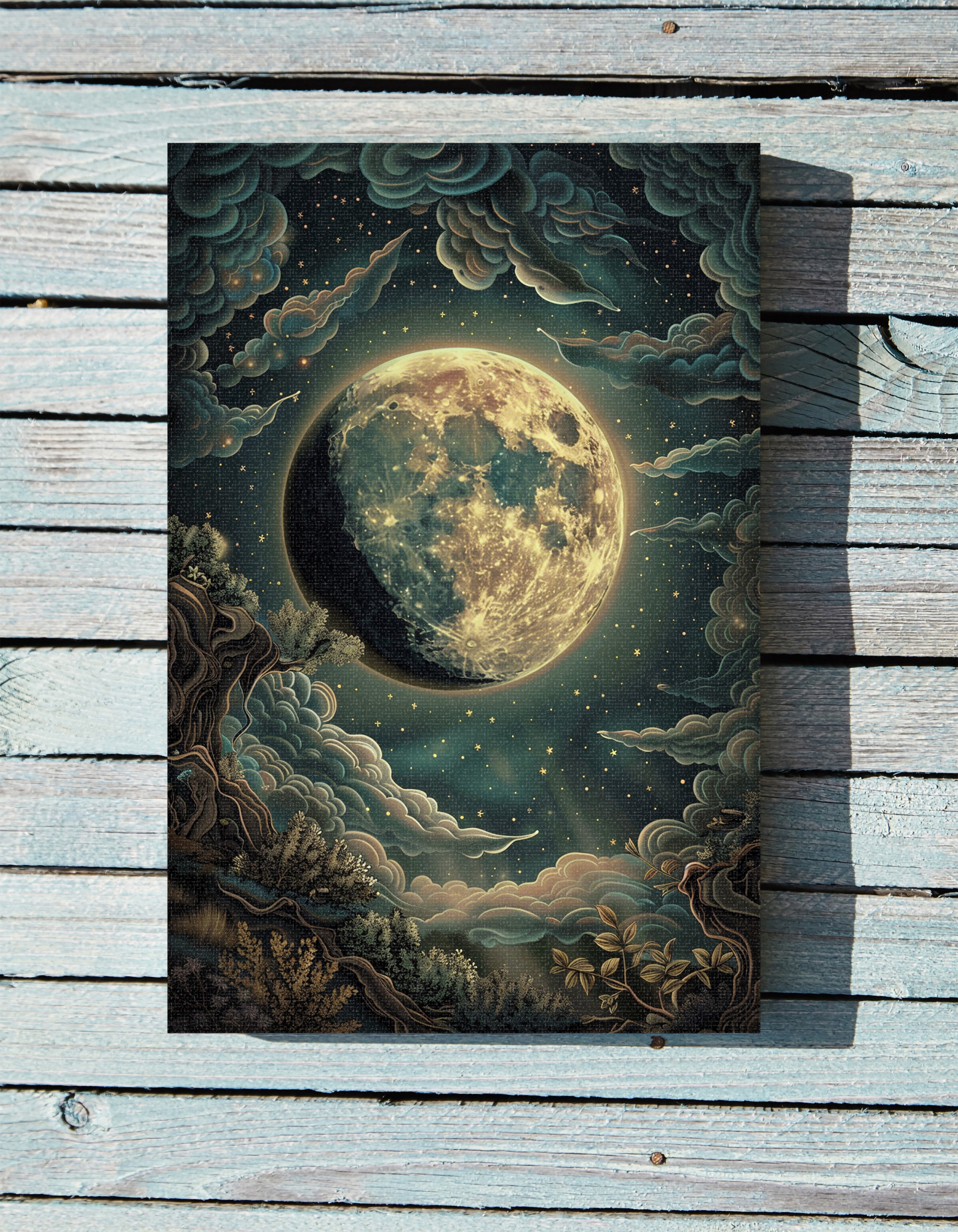 .75" Matte Canvas - Waxing Gibbous Dreamscape