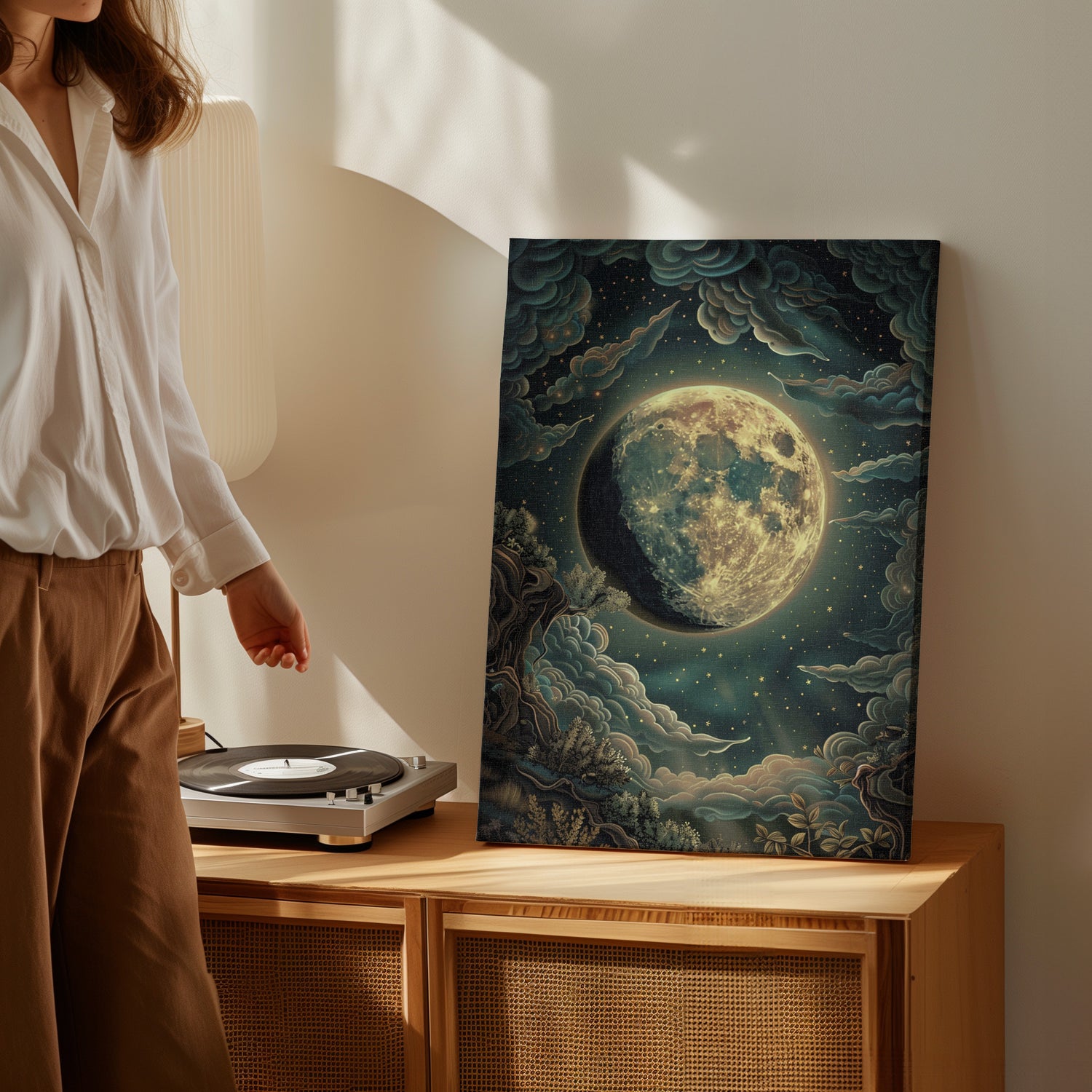 .75" Matte Canvas - Waxing Gibbous Dreamscape