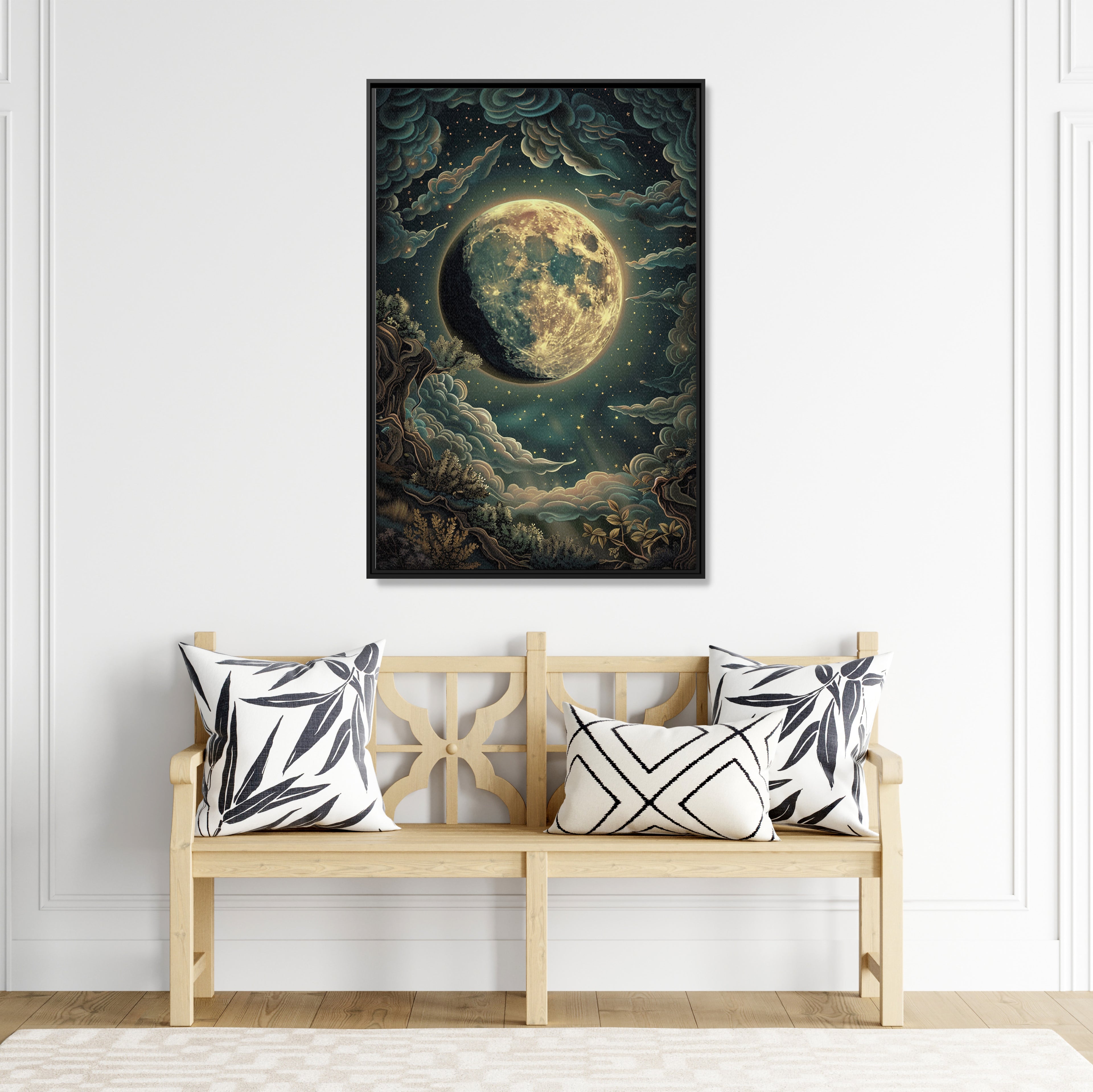 Framed Canvas - Waxing Gibbous Dreamscape