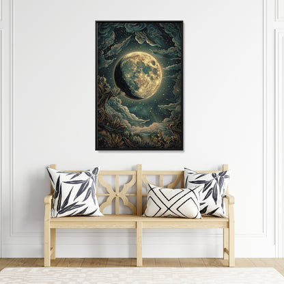 Framed Canvas - Waxing Gibbous Dreamscape