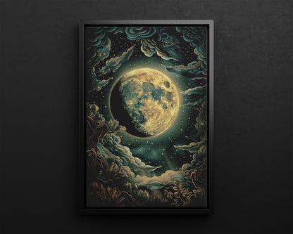 Framed Canvas - Waxing Gibbous Dreamscape